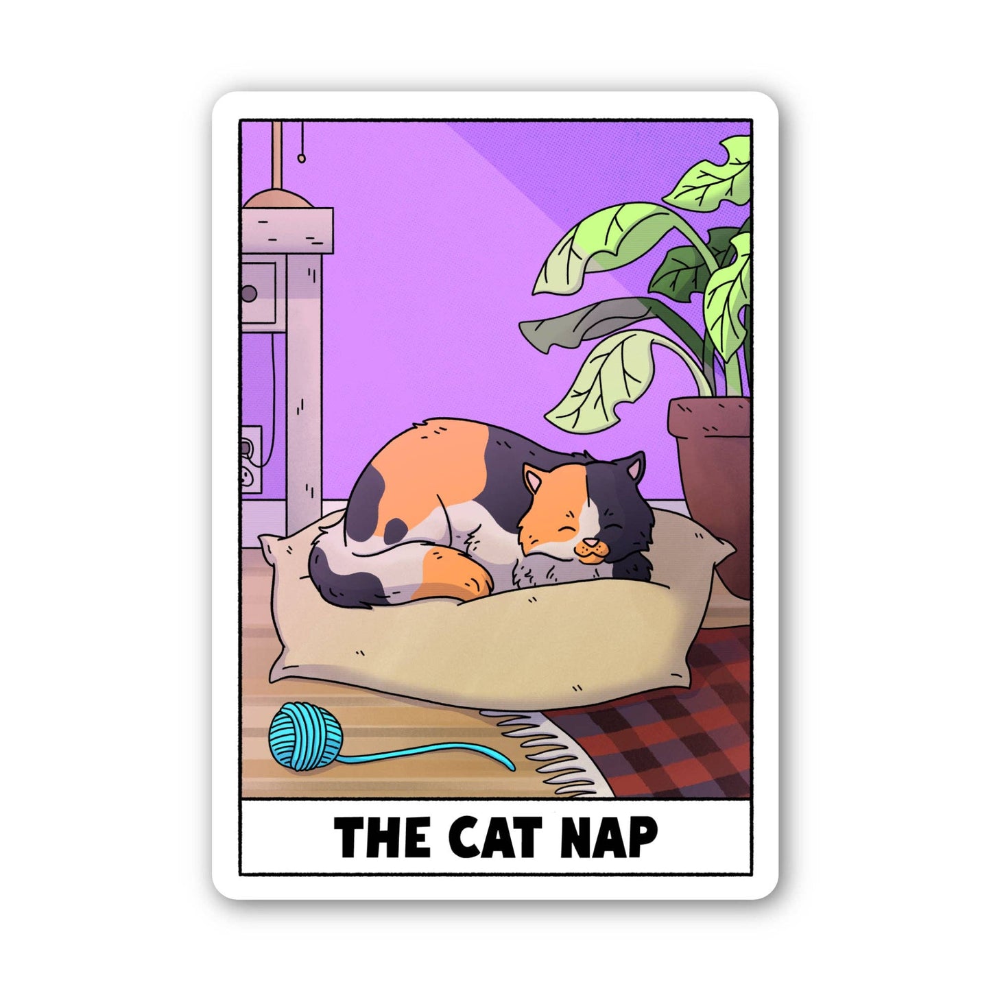 "The Cat Nap" Tarot Card Sticker