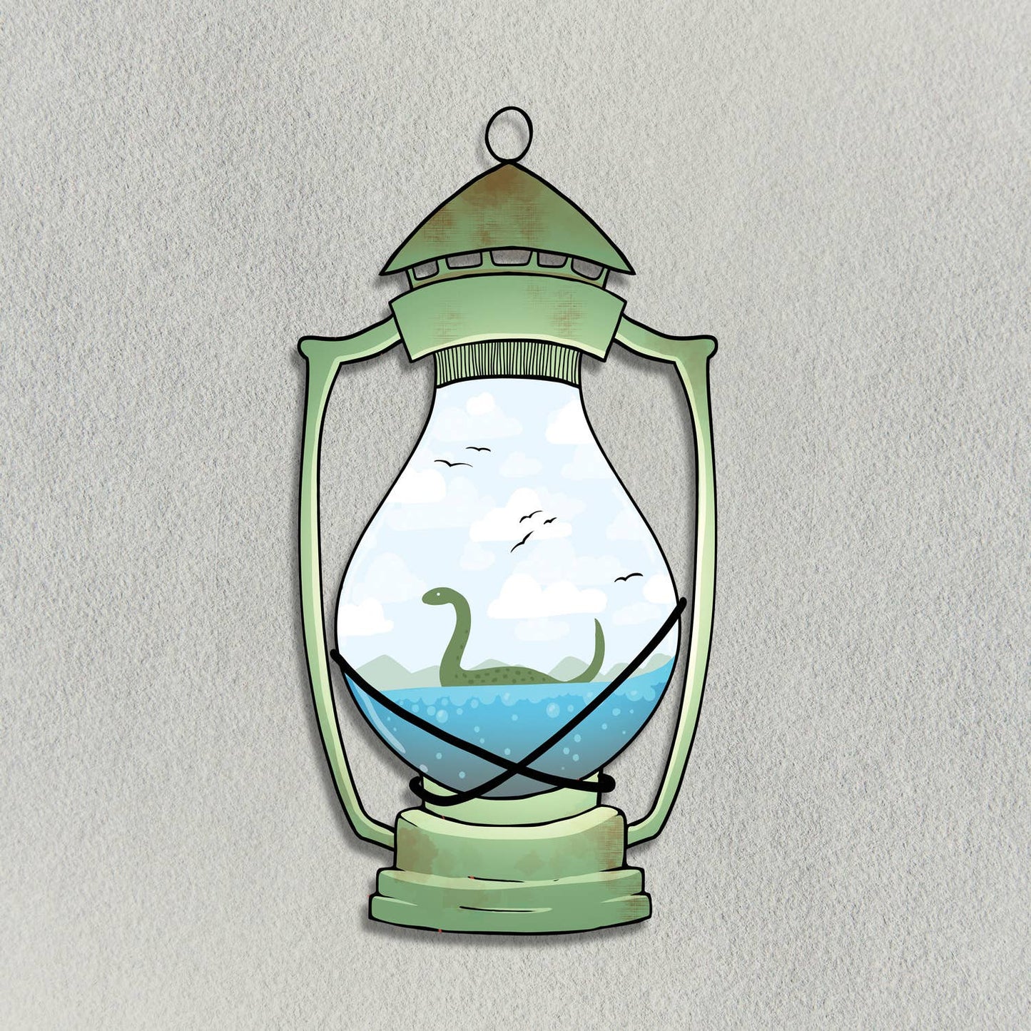 CLEAR Nessie Lantern Sticker