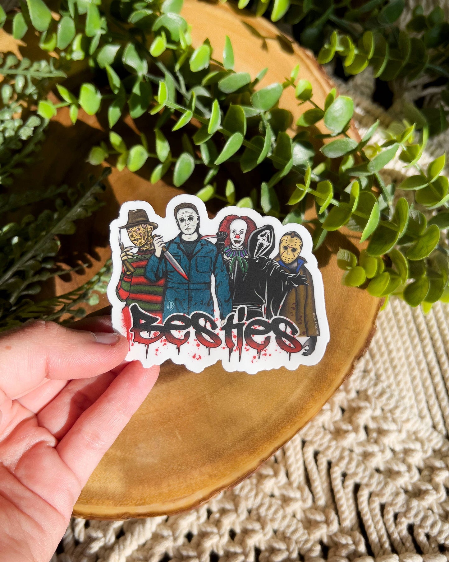 Besties Horror Sticker