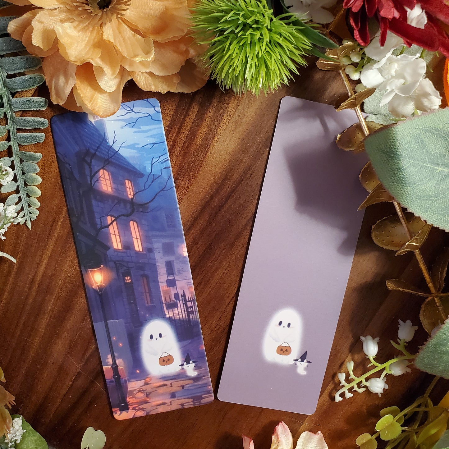 Cute Ghost Bookmark - Ghost with Cat