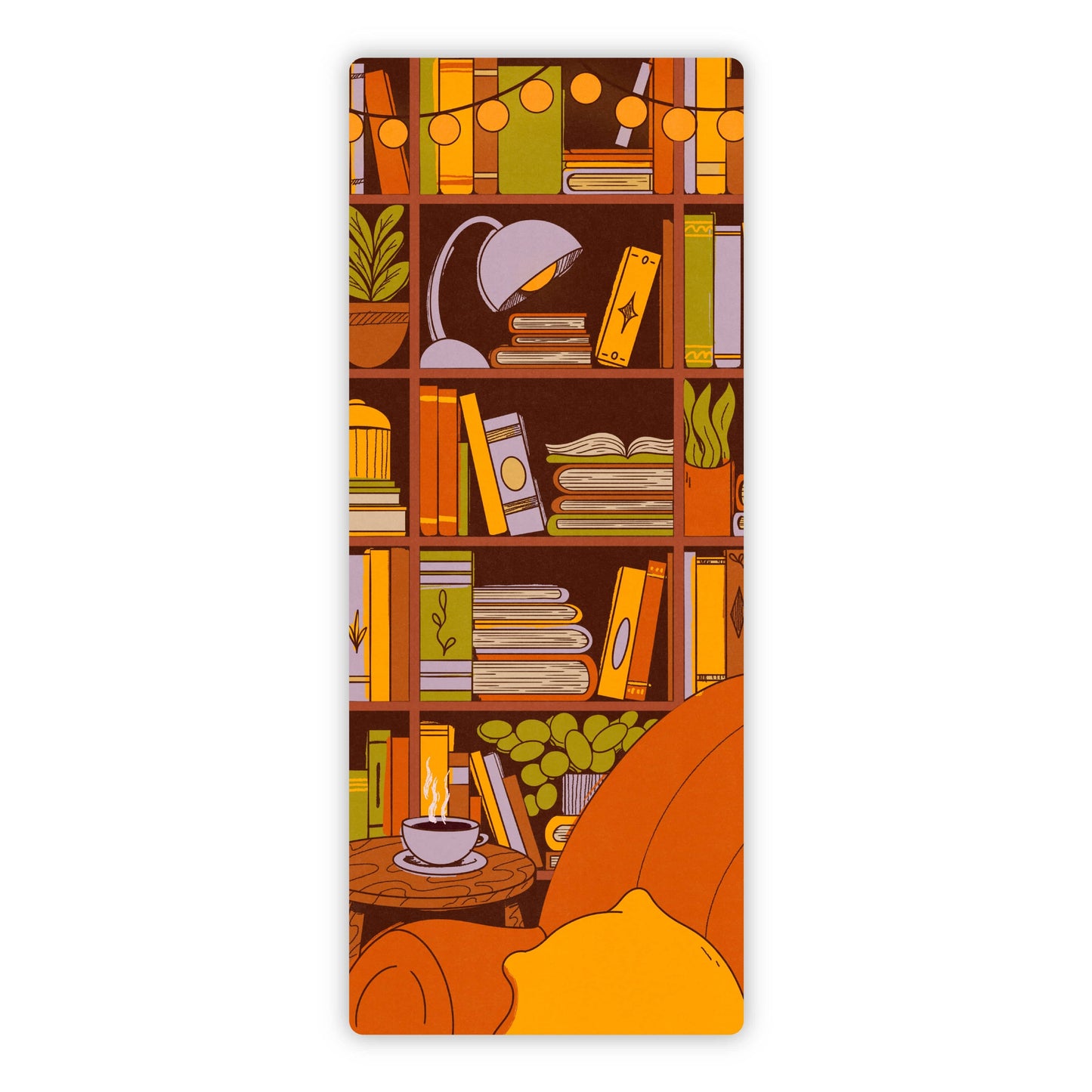 Cozy Bookshelf Corner Bookmark Sticker