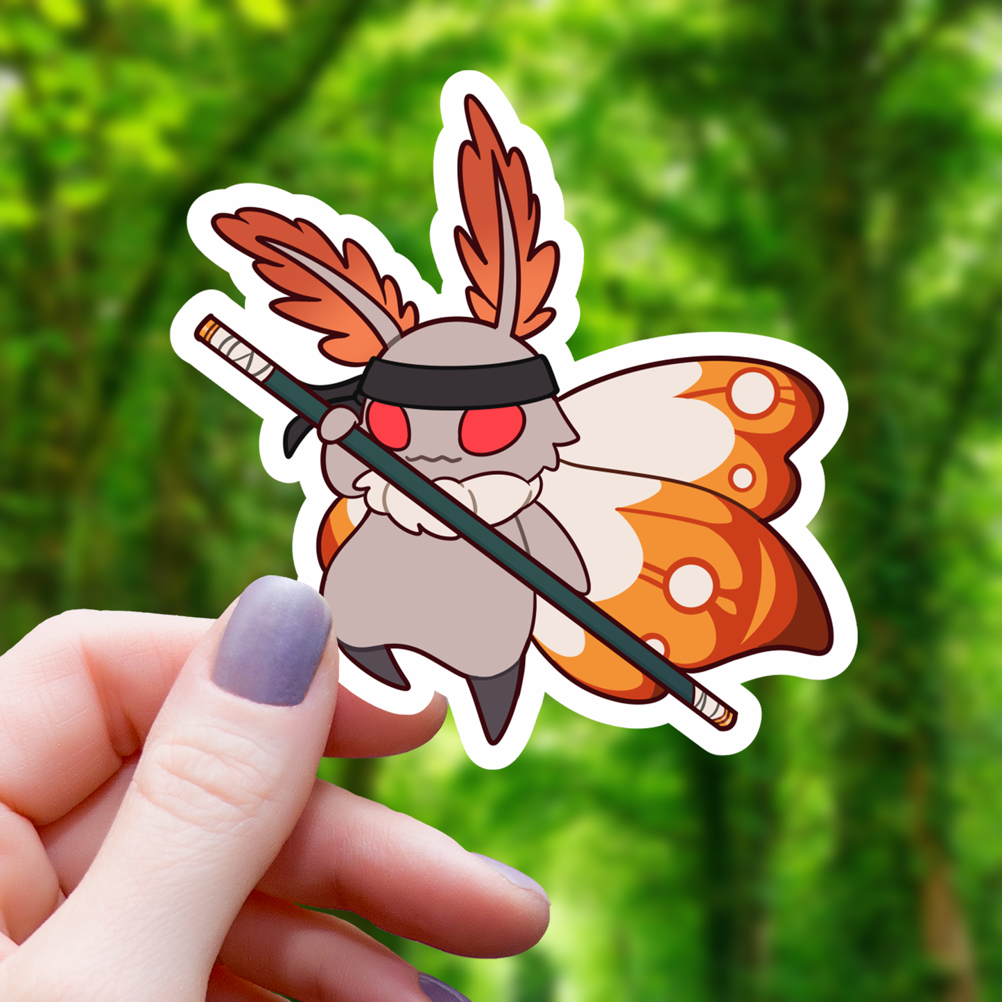 Mothman Monk TTRPG Inspired Class Sticker- 3"