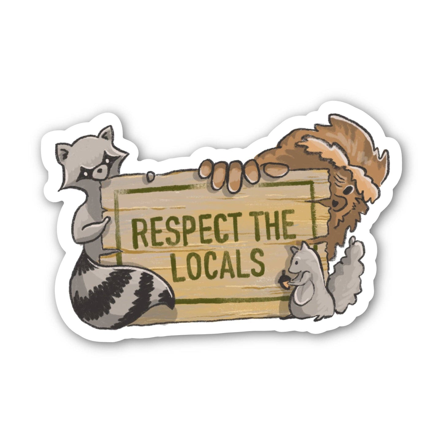 Respect The Locals Wildlife Sticker