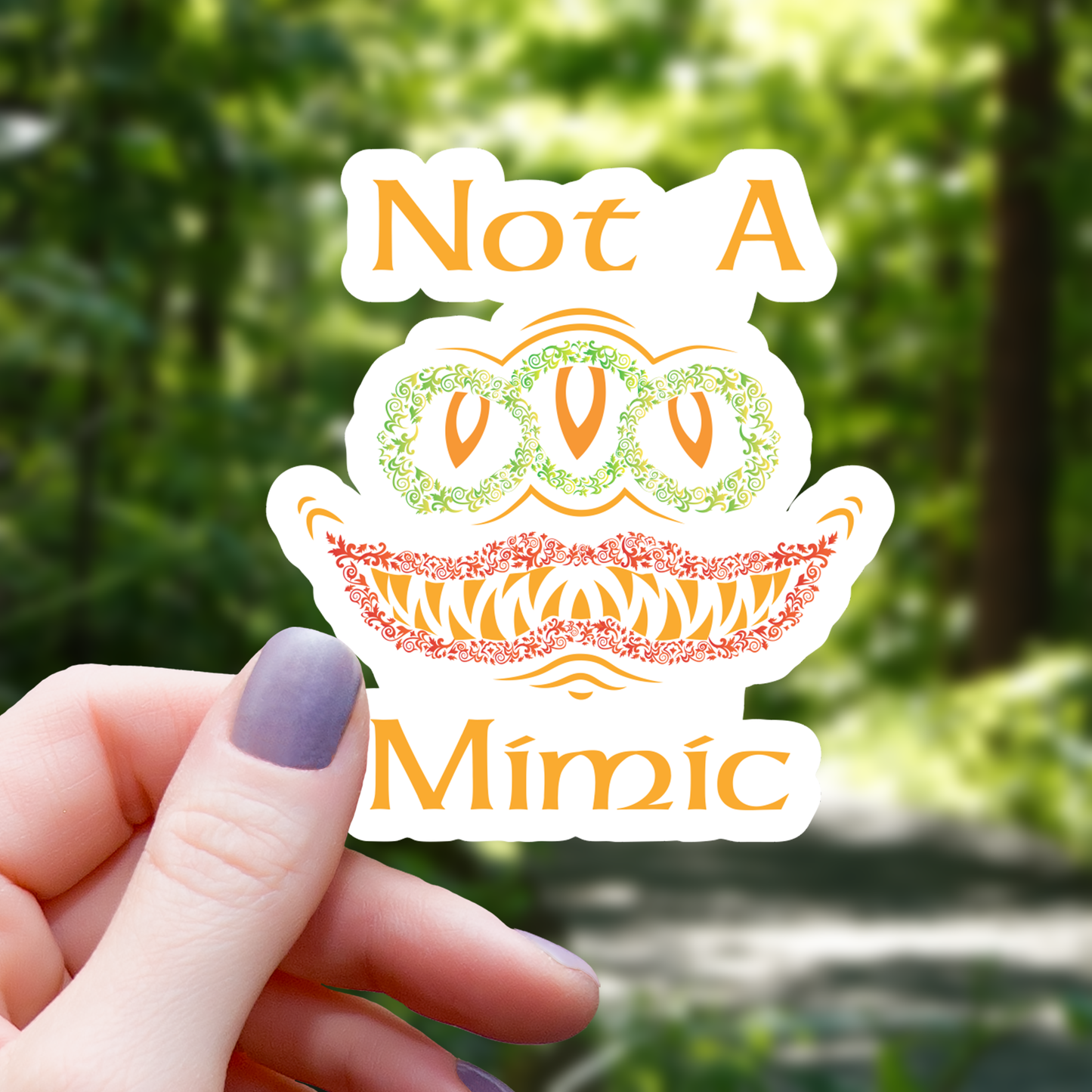 Psychedelic Not A Mimic Sticker - 3"