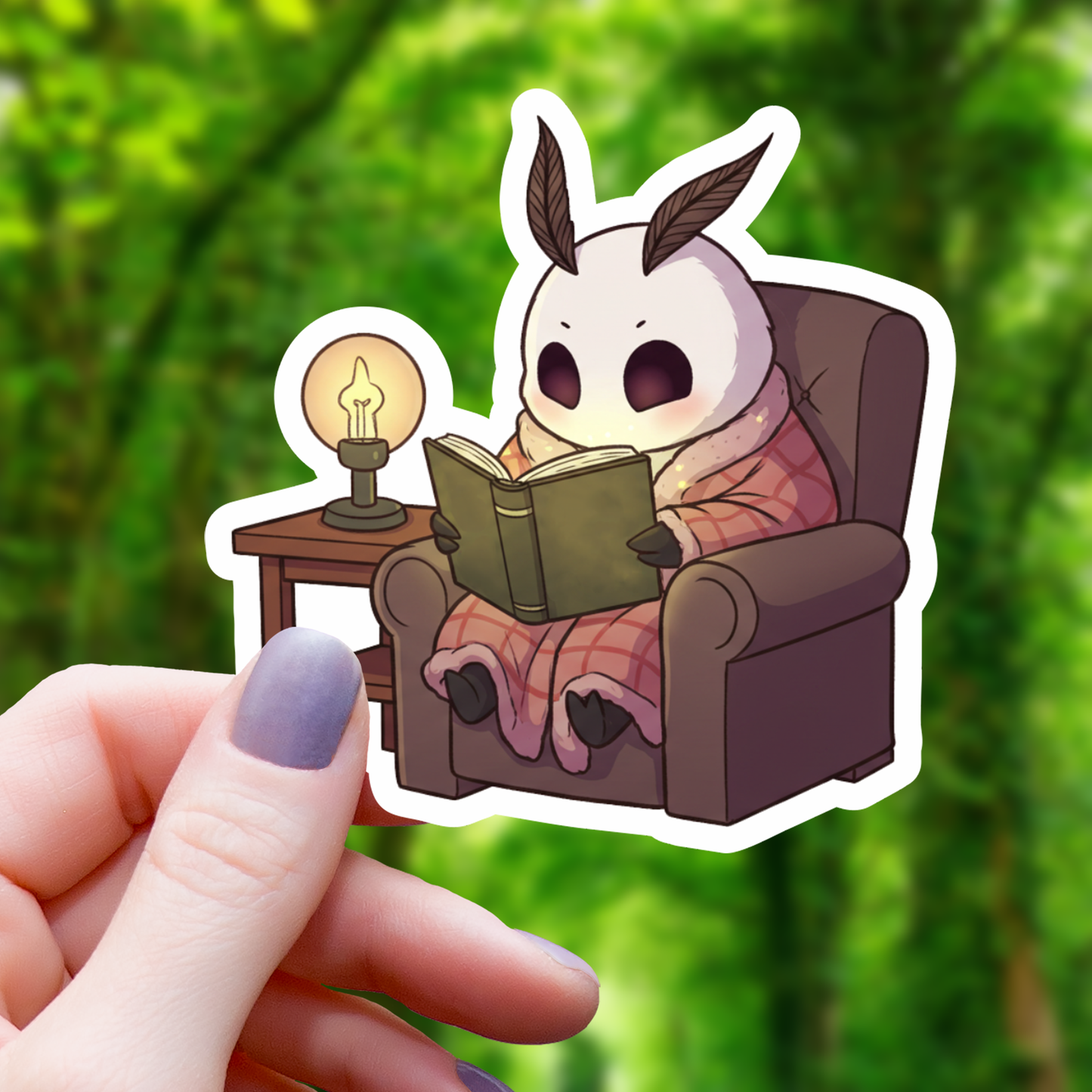 Mothman Reading A Book Recliner Sticker