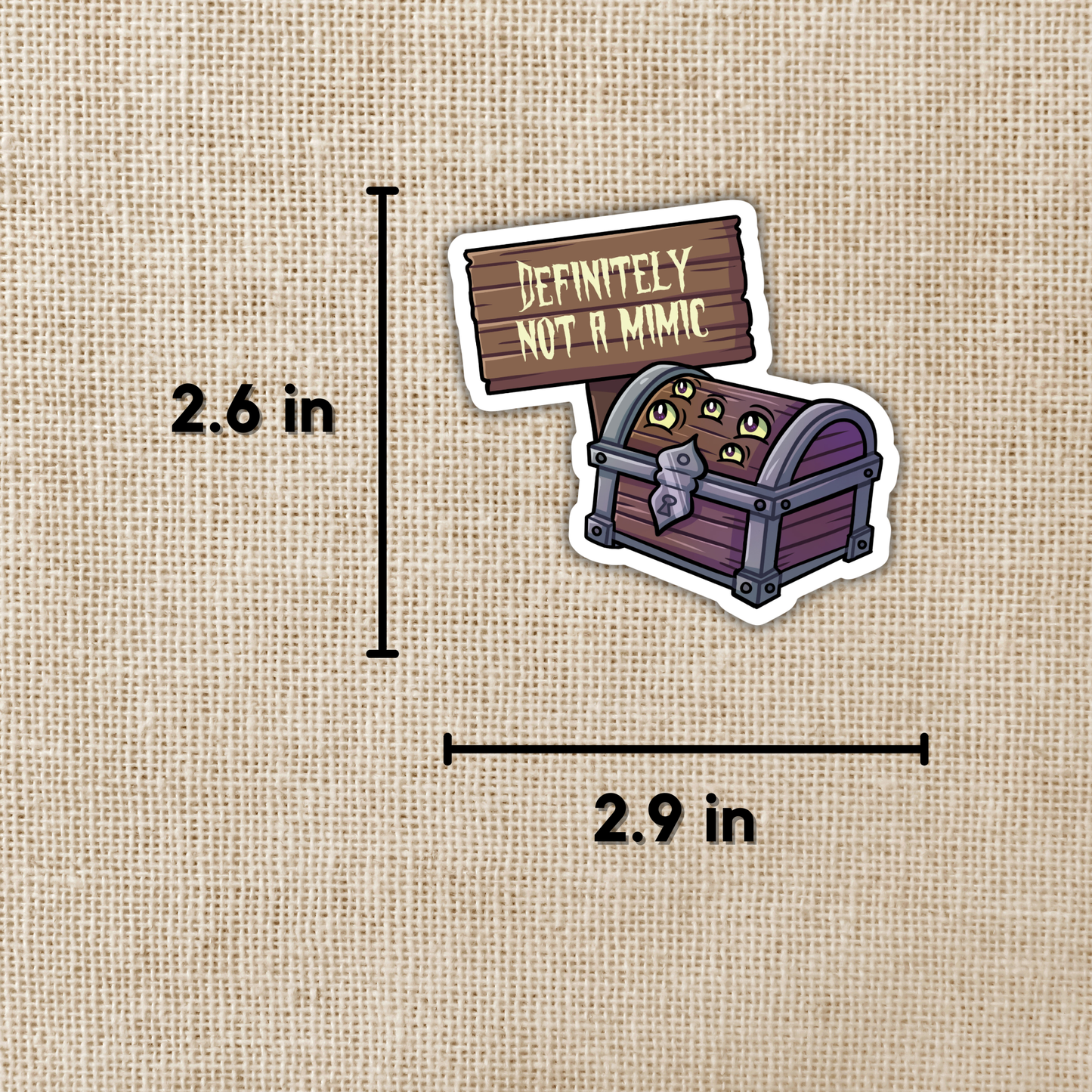Mimic Treasure Chest Sticker