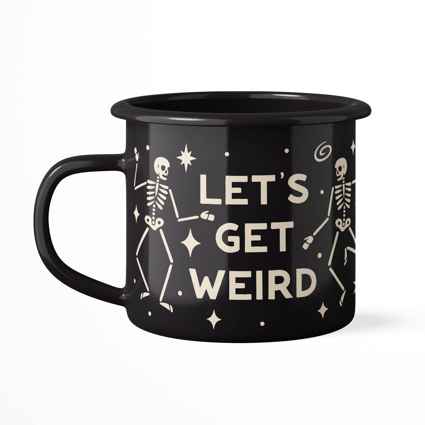 Enamel Coffee & Camp Mug | Let's Get Weird | 16oz