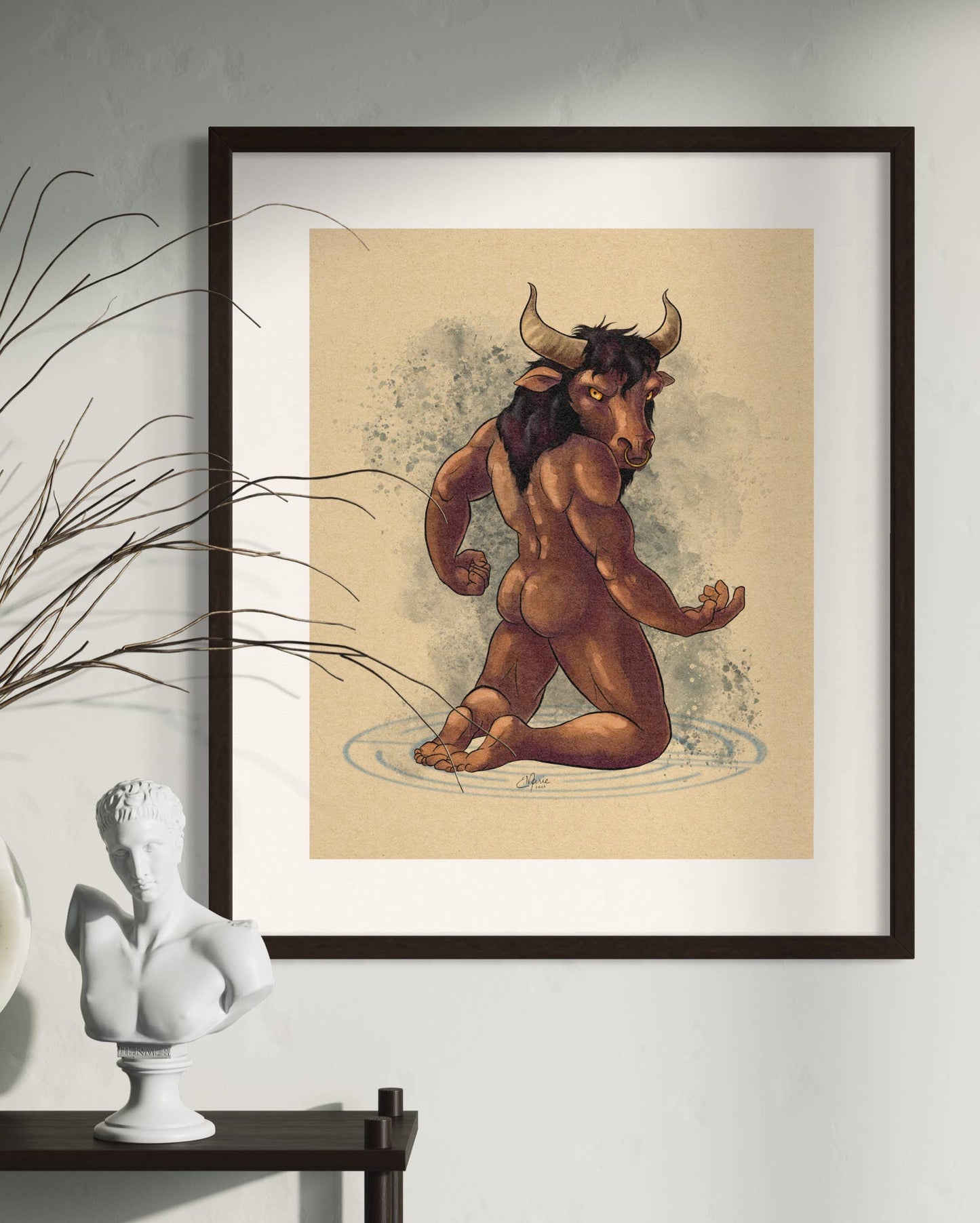 Minotaur Pinup 8x10 Art Print