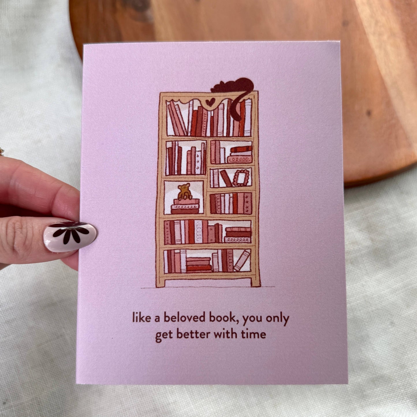 "You only get better with time" Bookish Birthday Card