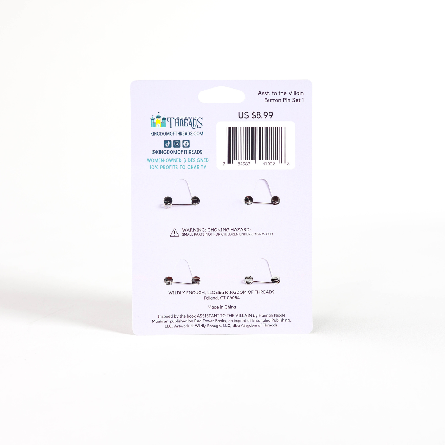 Massacre Manor Button Pin Set | Assistant to the Villain