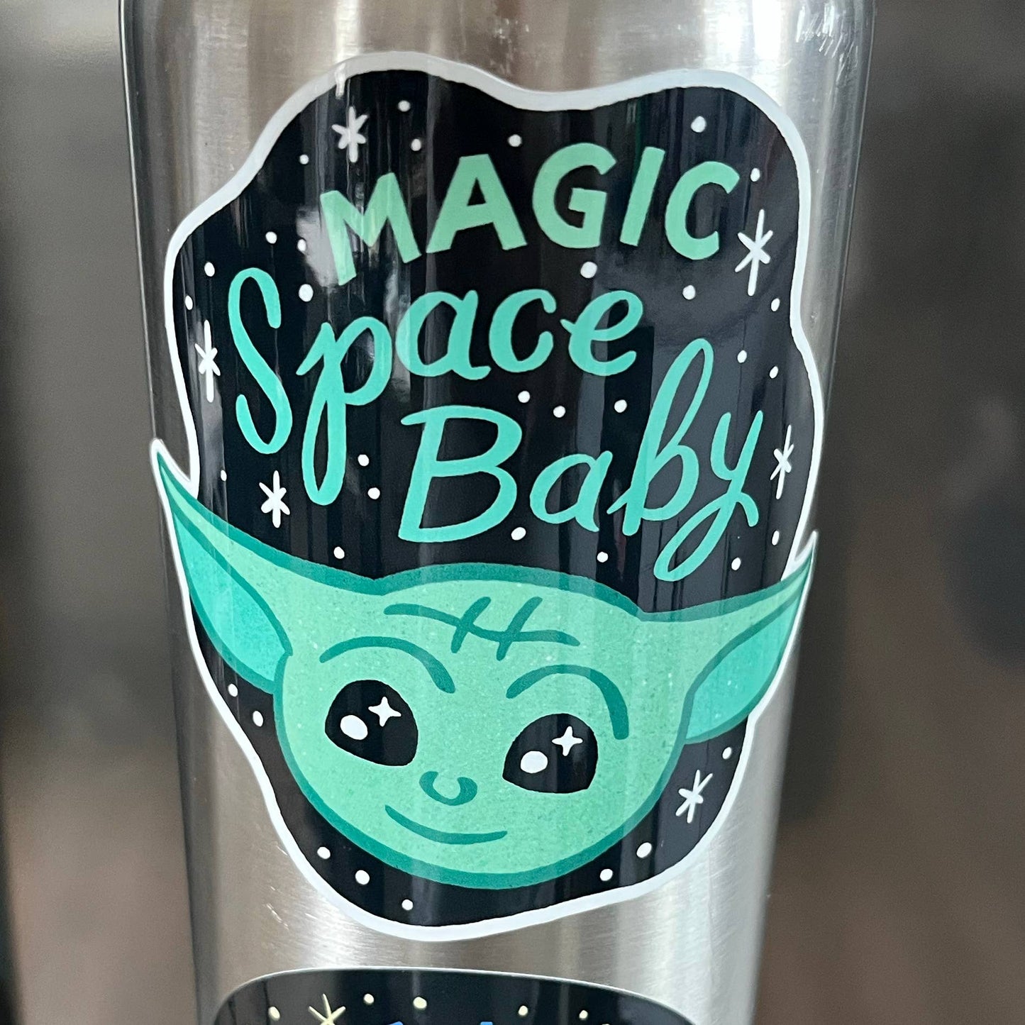Magic Space Baby sticker - Baby Yoda sticker - nerdy sticker