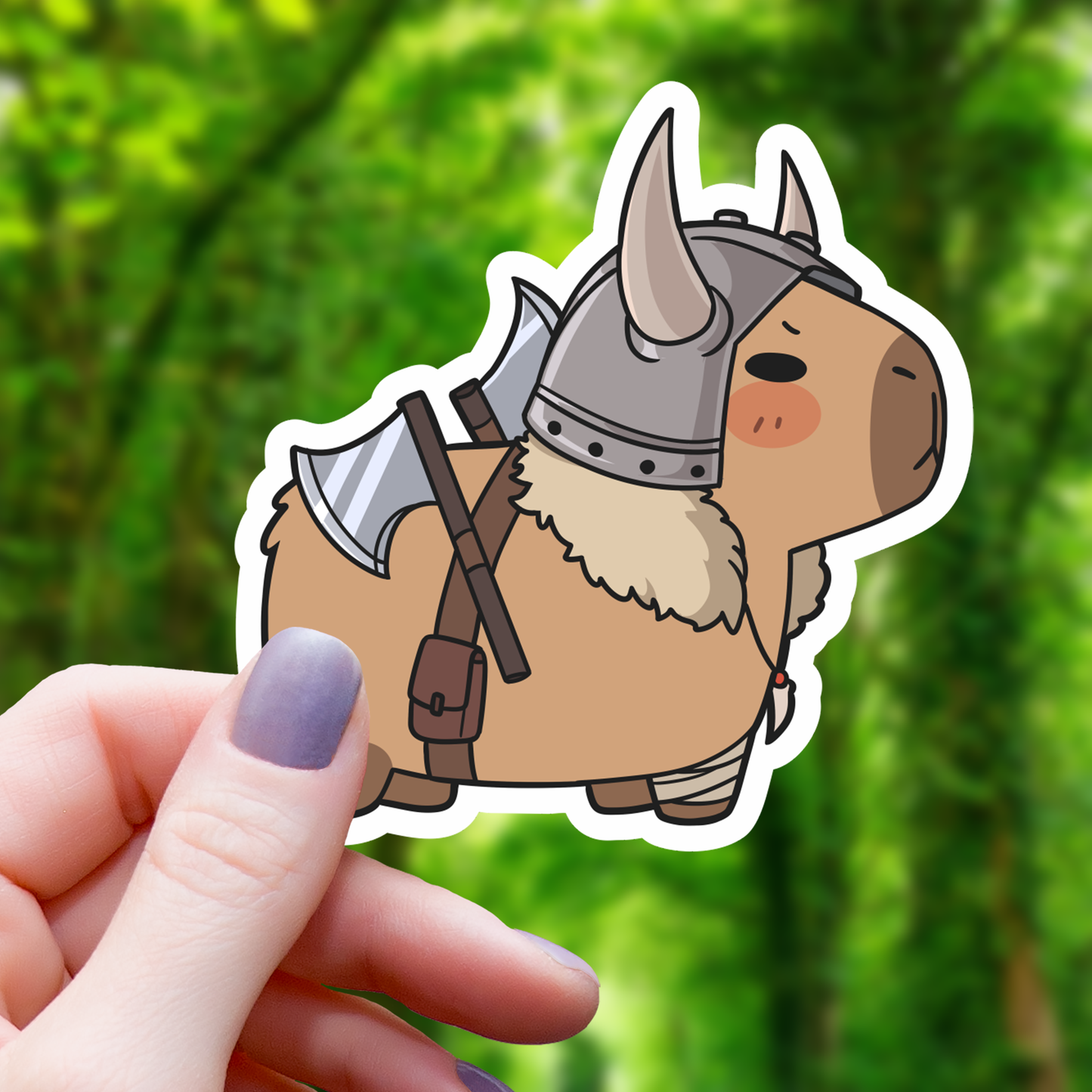 Capybara Barbarian Ttrpg Class Sticker