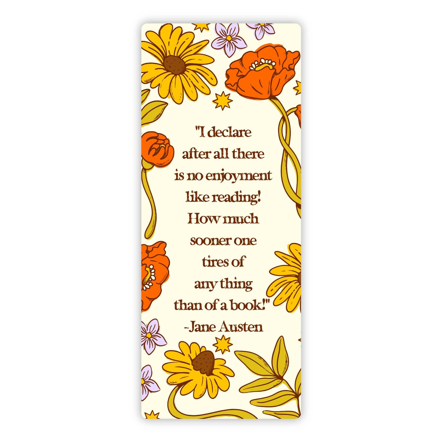 Jane Austen Quote Bookmark Sticker