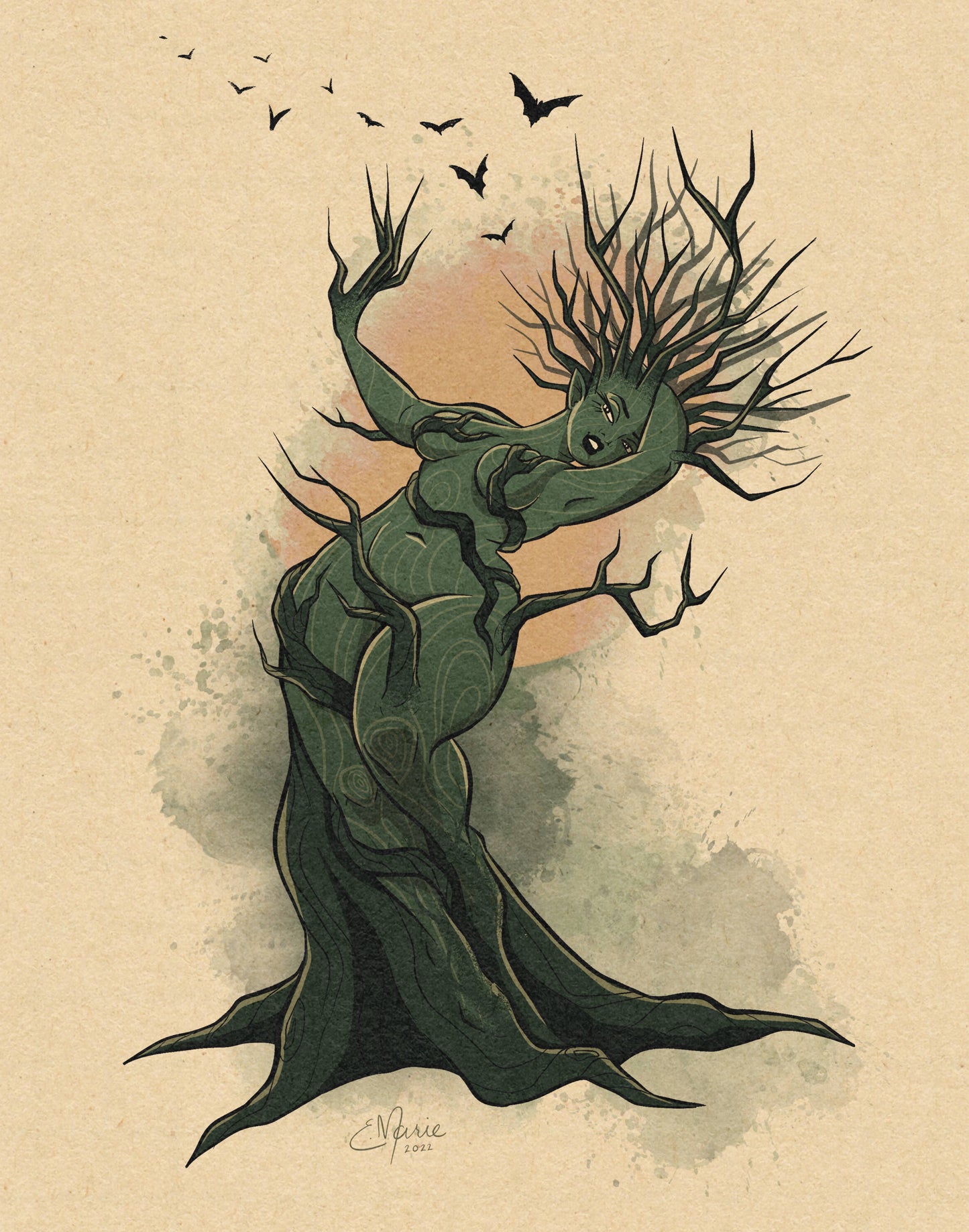 Dryad Pinup 8x10 Art Print