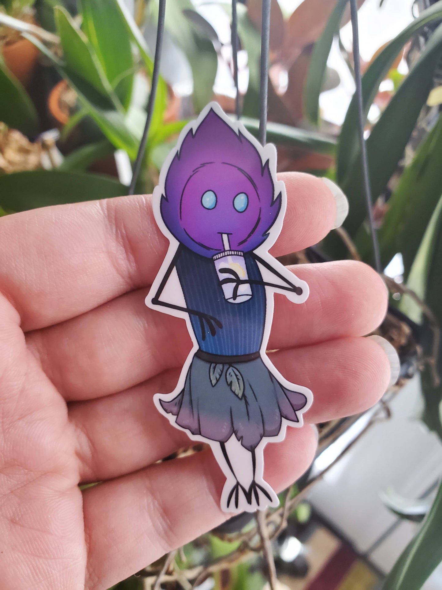 Flatwoods Monster With a Drink Sticker