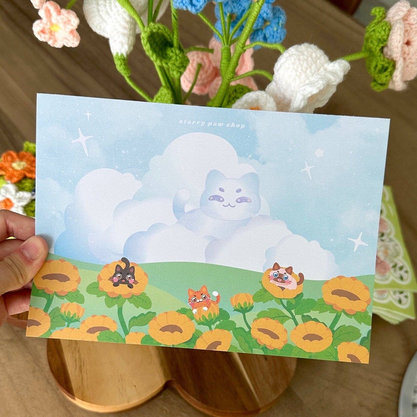 Sunflower Cat Notepad | 50 sheets A5 memo pad