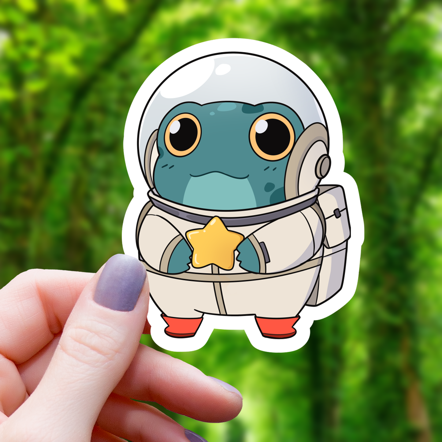 Frog Astronaut Sticker - 3"