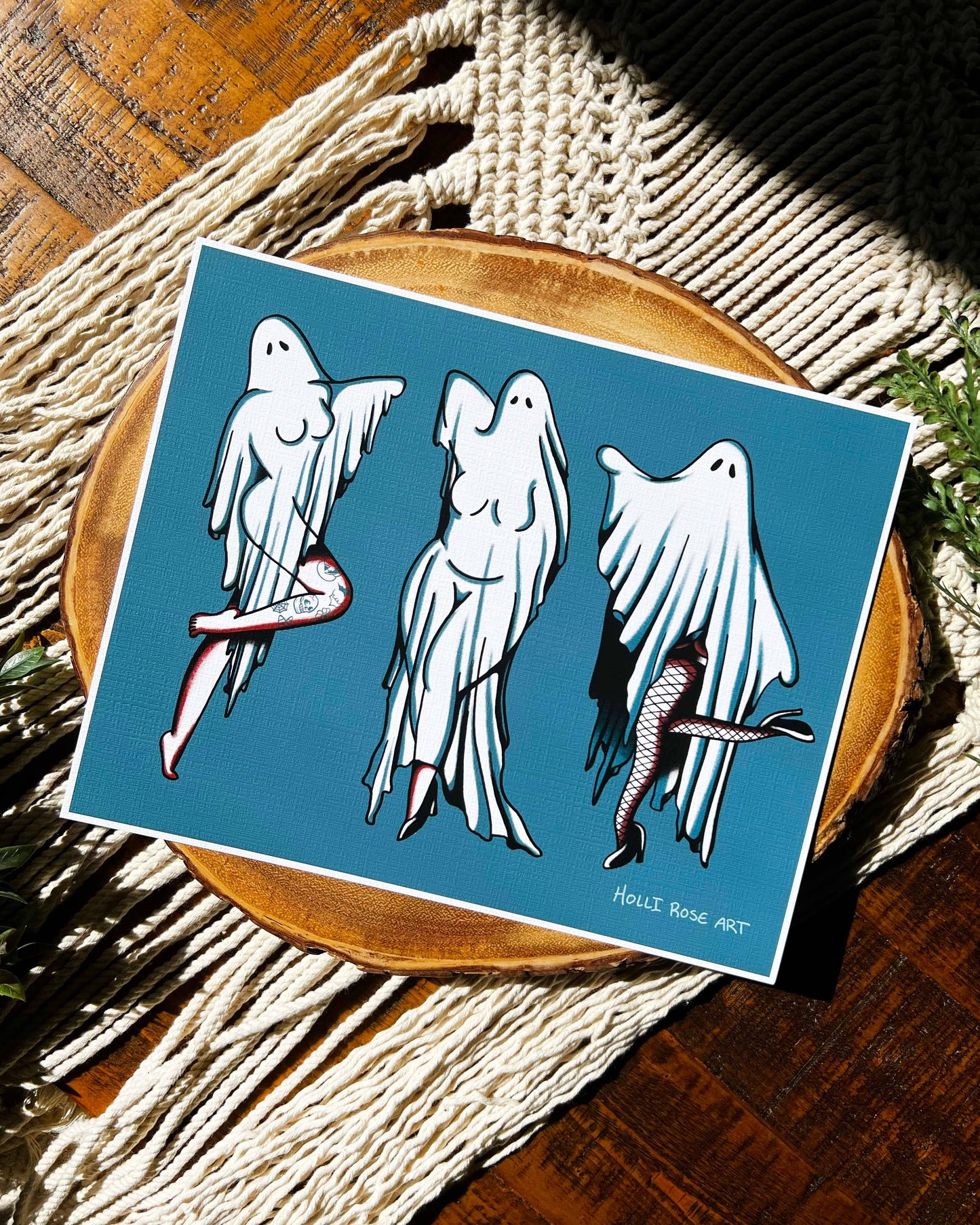Pinup Sexy Ghosts Art Print