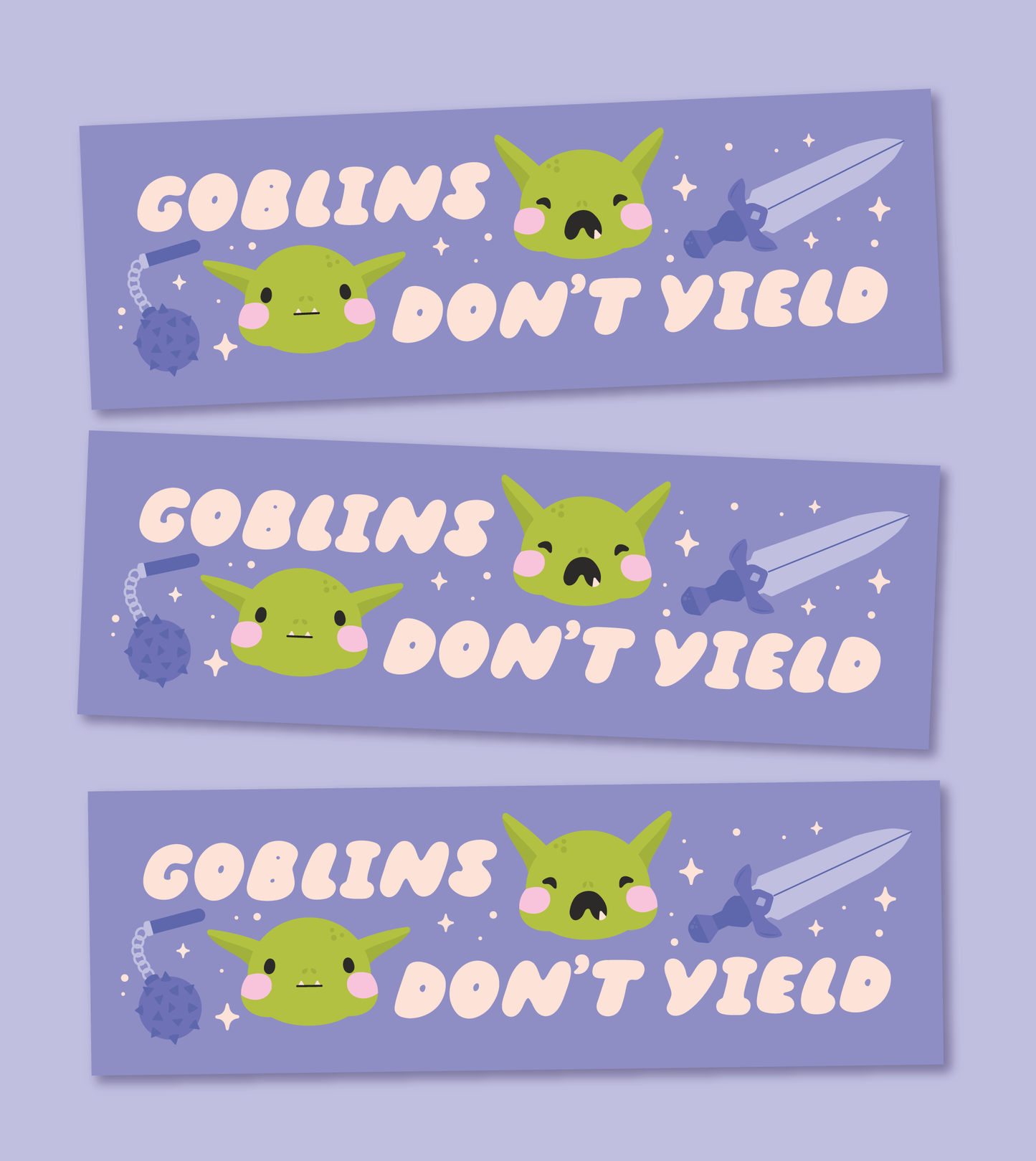 Goblins Don't Yield Magnetic Bumper Sticker