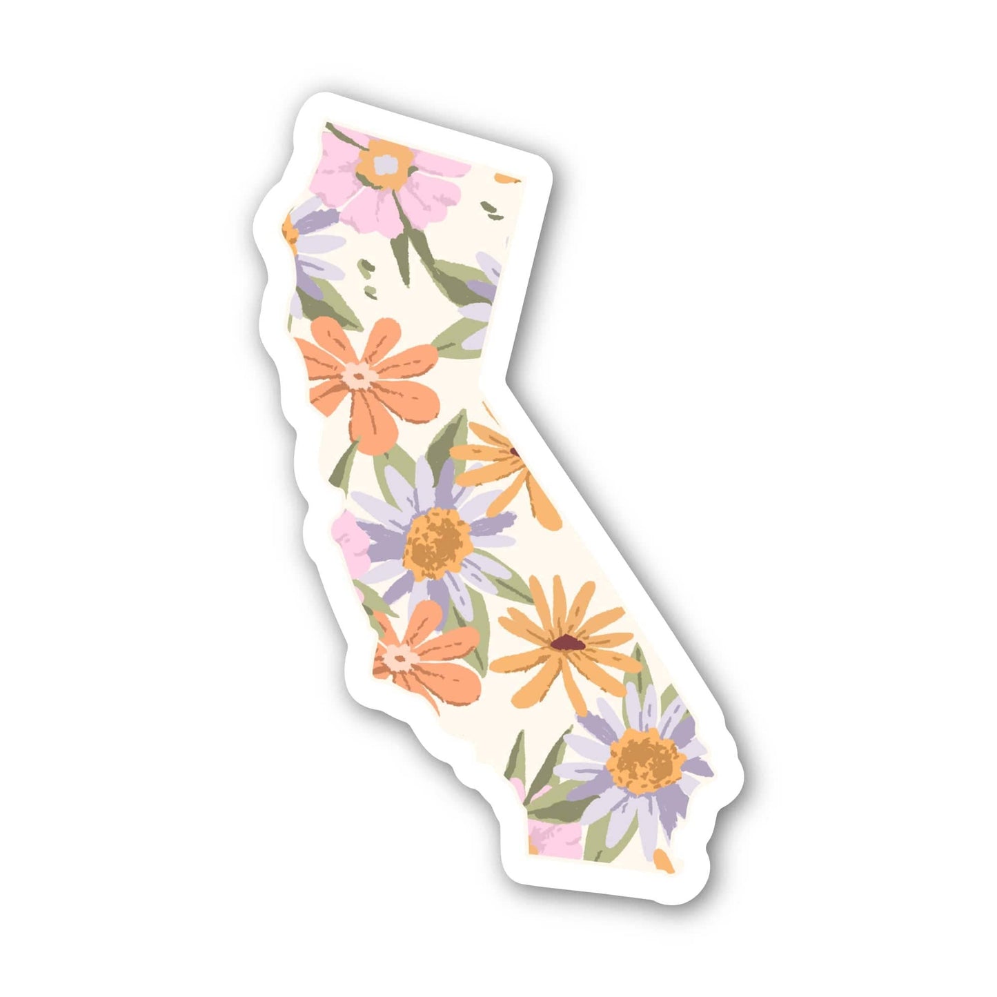 California Floral Pattern Sticker