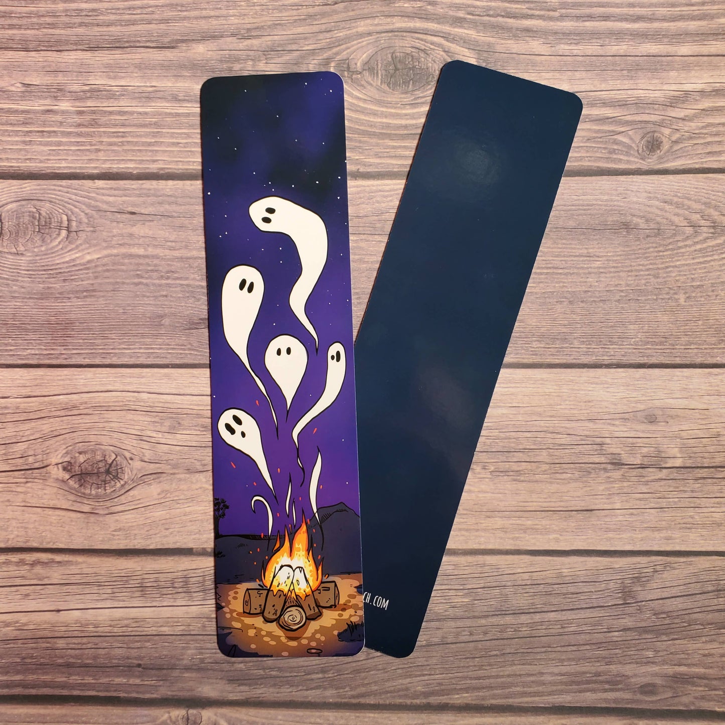 Spooky Ghost Campfire Bookmark