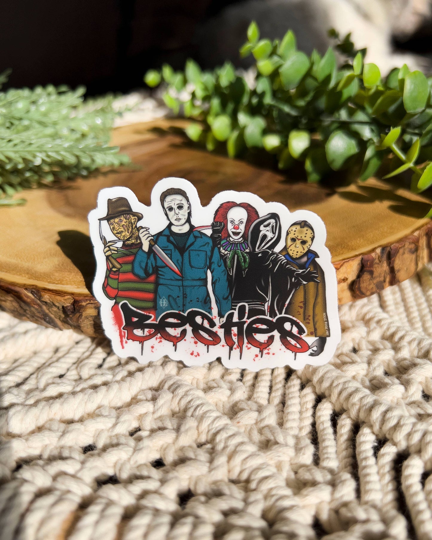 Besties Horror Sticker