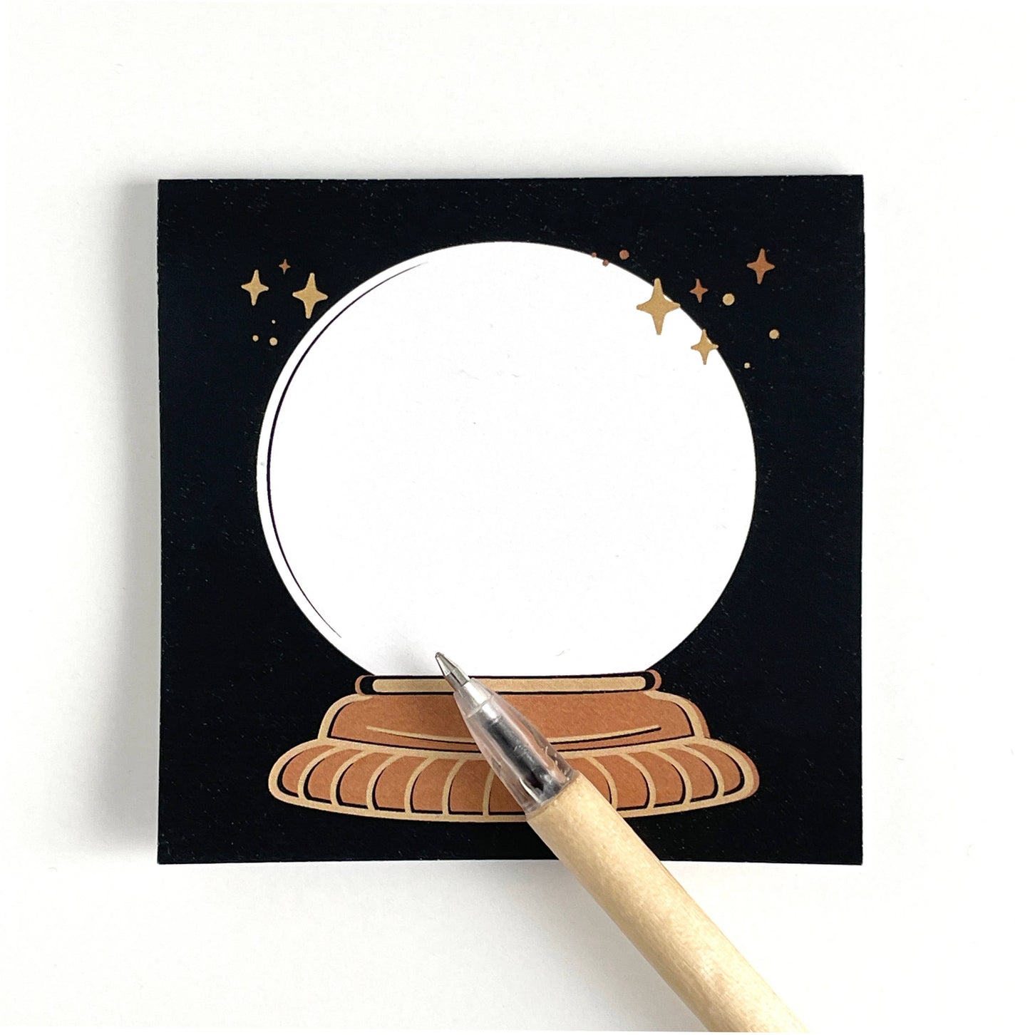 Crystal Ball Sticky Note Pad, Witchy Themed Stationery