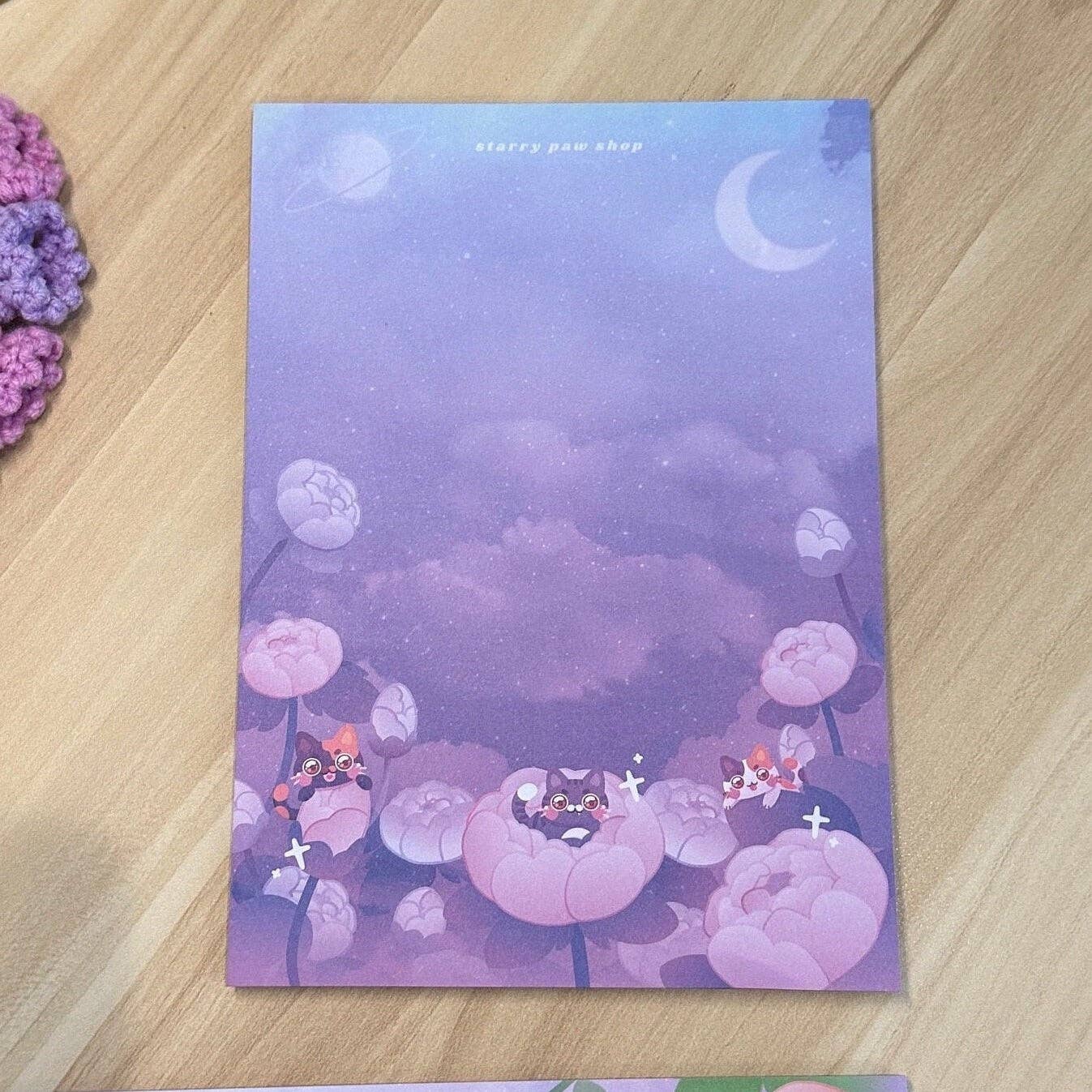 Flower Cats Notepads | 50 sheets A5