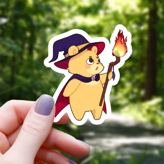 Wizard Bear RPG Class Sticker - 3"