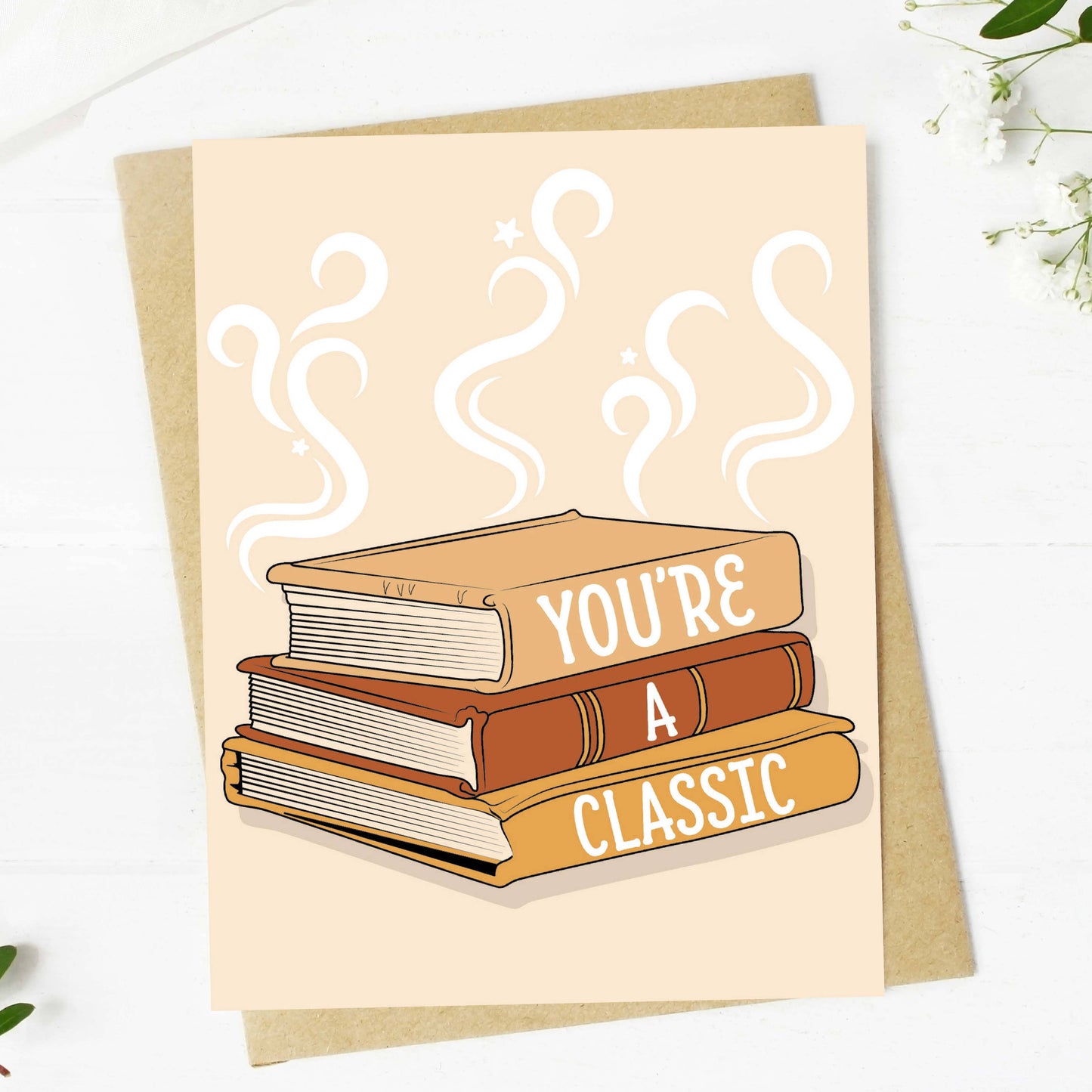 "You're a classic" Book Reading Thank You Card