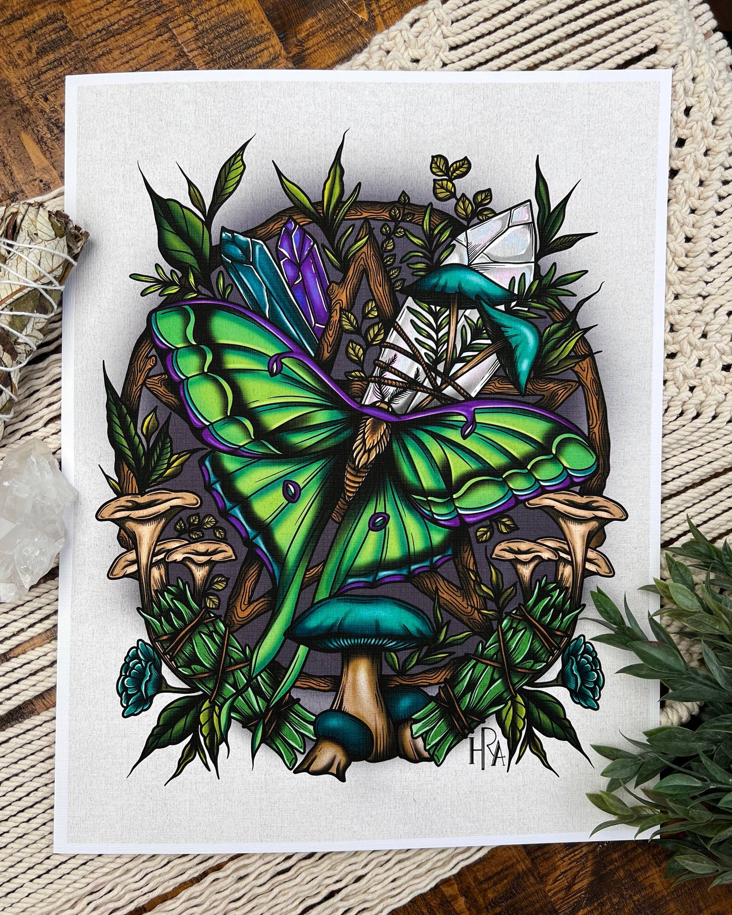 Luna Moth Witchy Print
