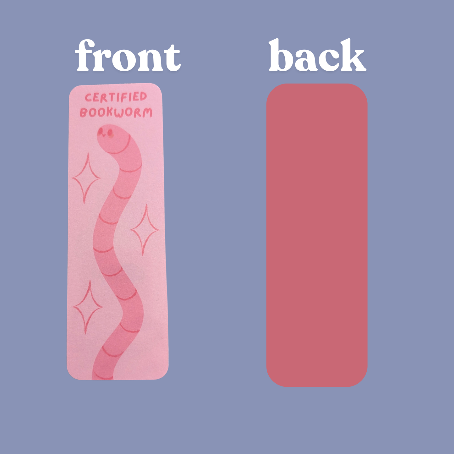 Certified Bookworm Bookmark, Laminated, Rounded Corners