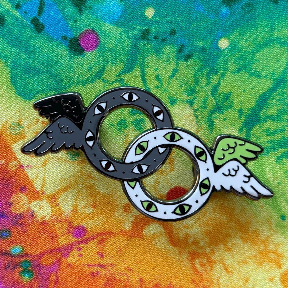 Agender Angel Pin