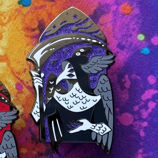 Asexual Angel Pin - Alternate Design