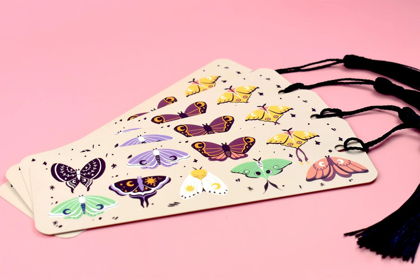 Whimsical Moths Bookmark