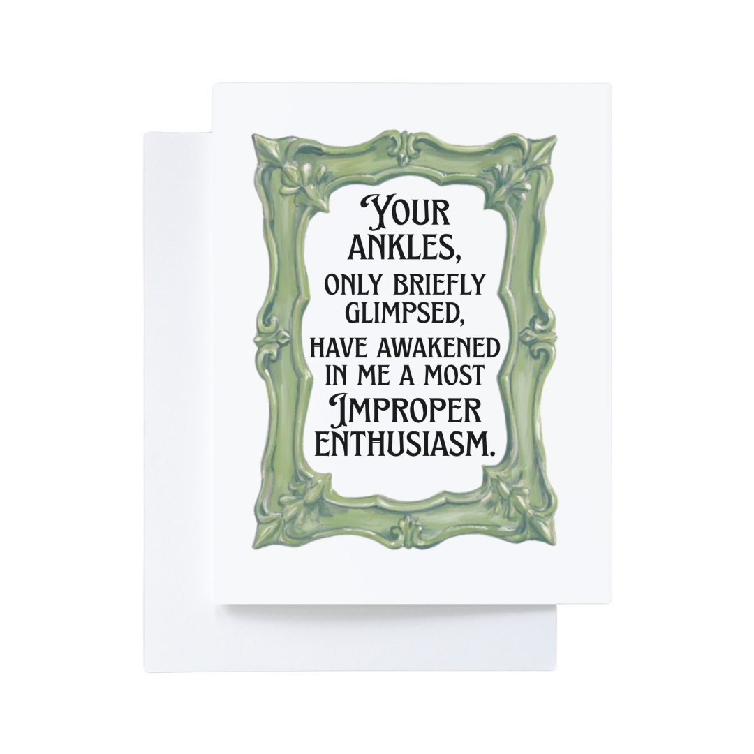 Victorian Pick up Lines Valentine’s Day Love Card 