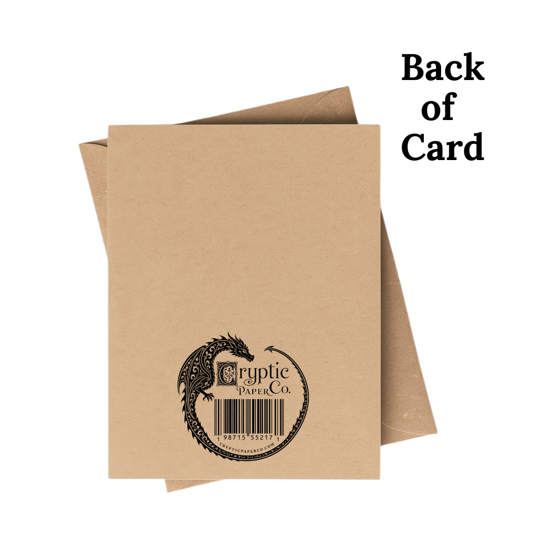 Funny Zombie Birthday Card On Brown Kraft Paper