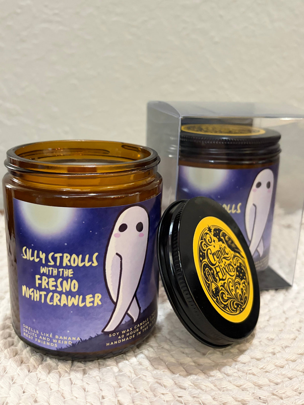 Fresno Nightcrawler Cryptid Banana Split Hand Poured Candle