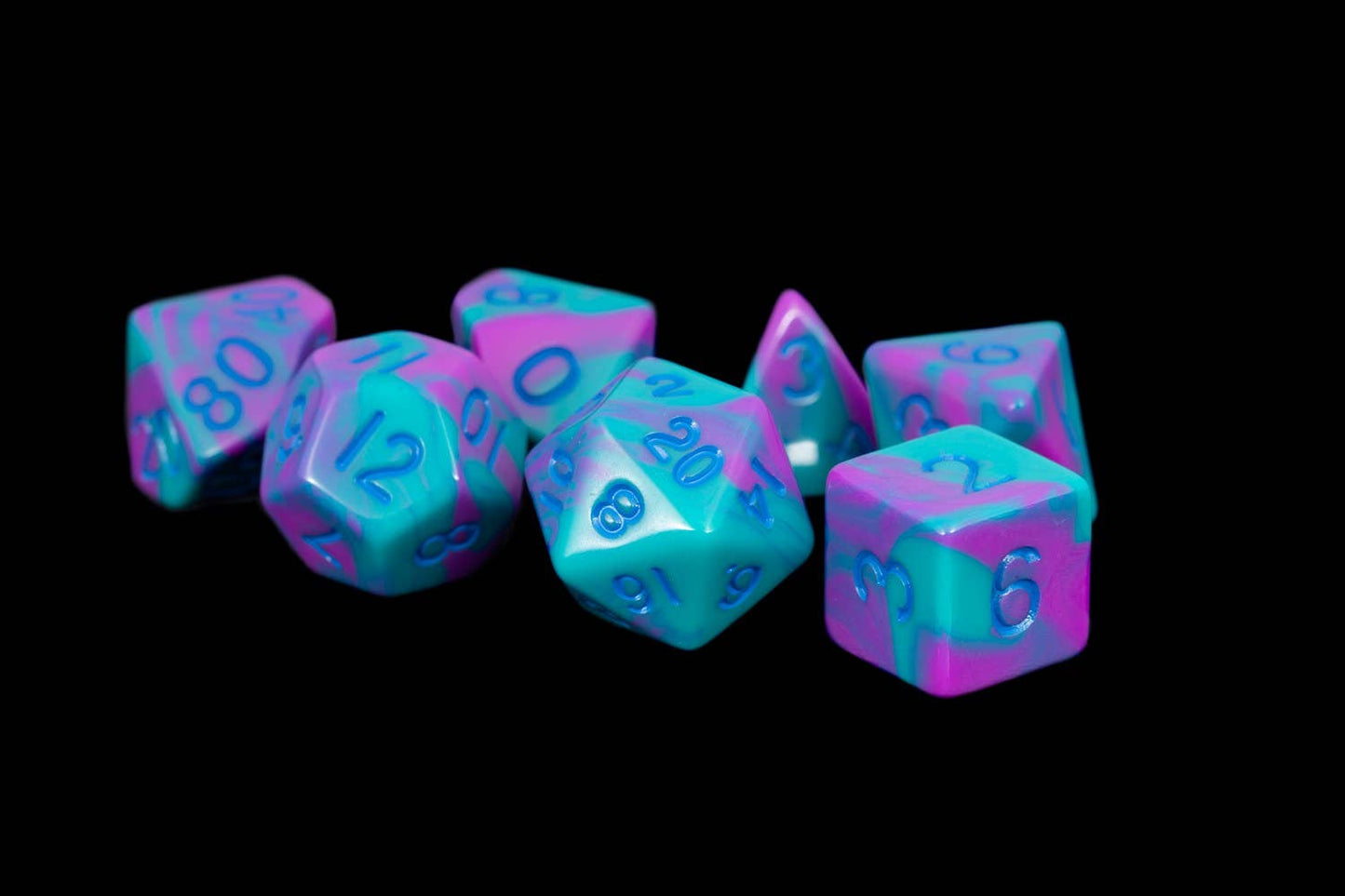 Marble Pattern High Quality Acrylic Dice Set (Multiple Options)