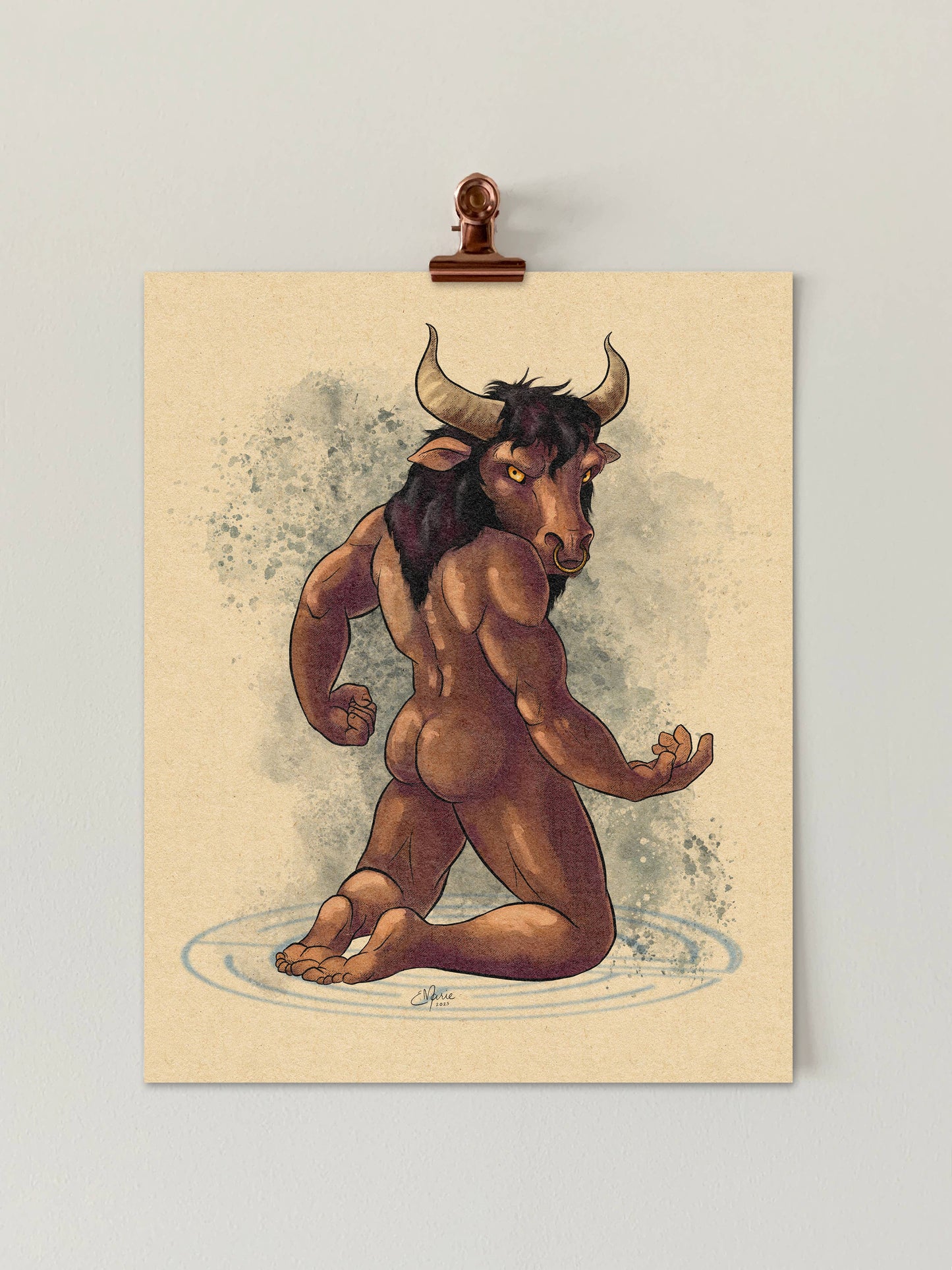 Minotaur Pinup 8x10 Art Print