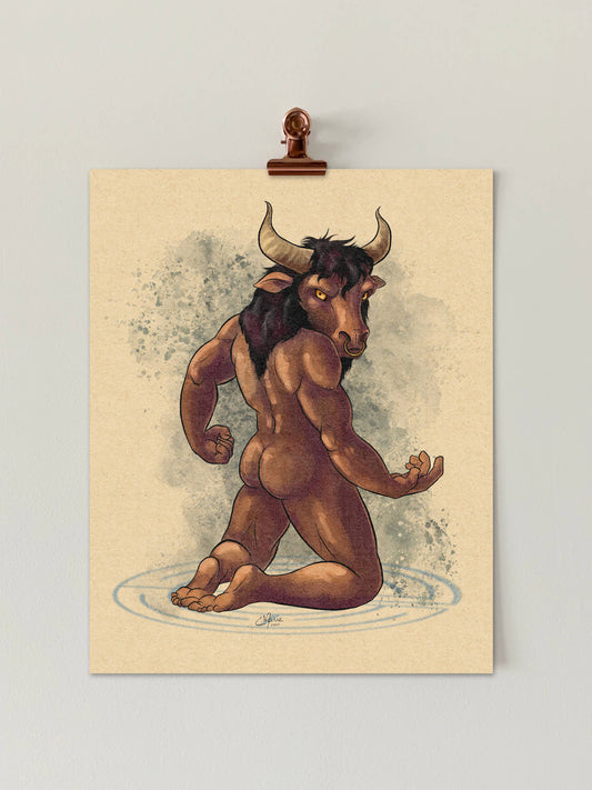 Minotaur Pinup 8x10 Art Print