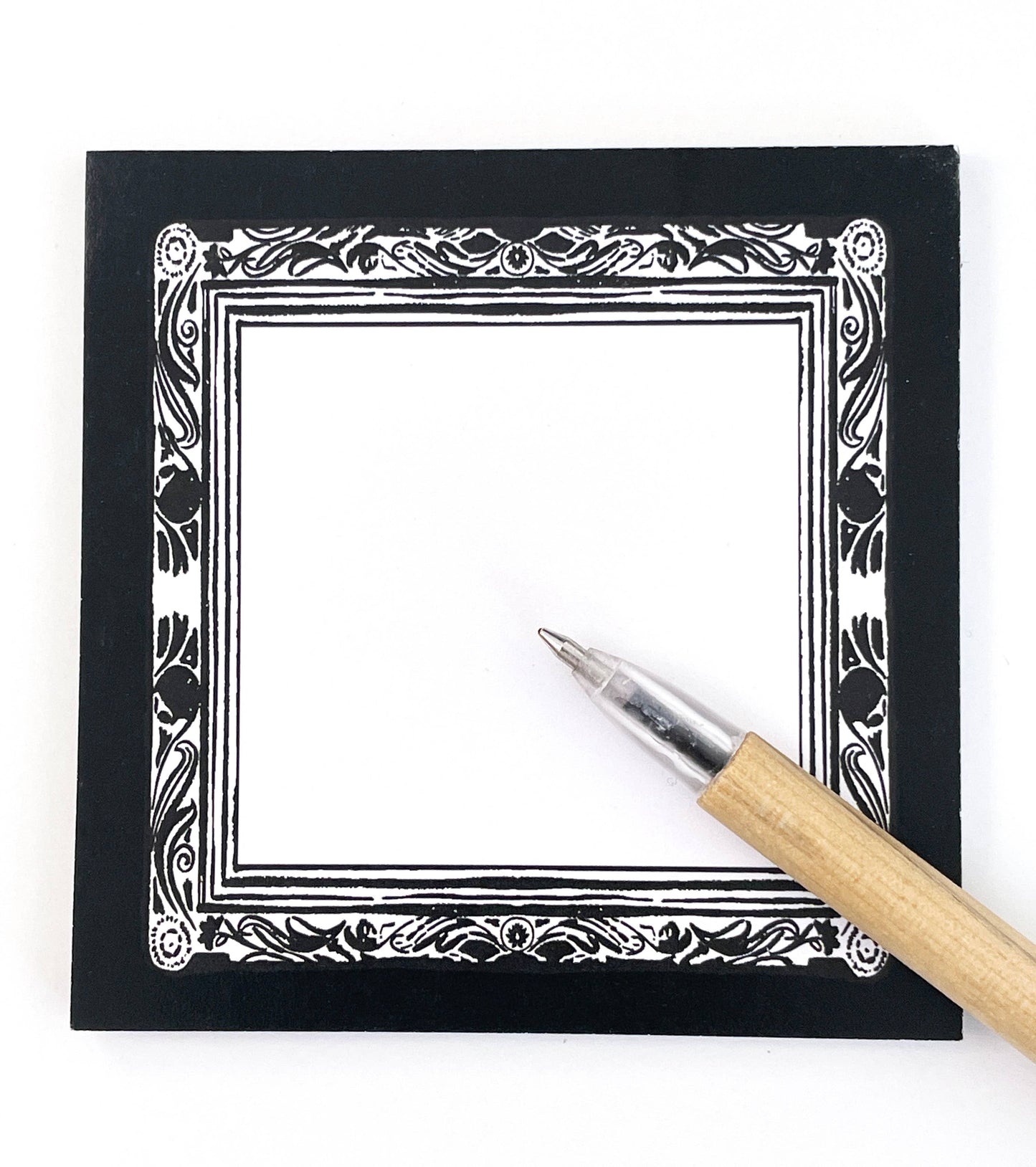 Gothic Border Sticky Note Pad, Goth Themed Stationery
