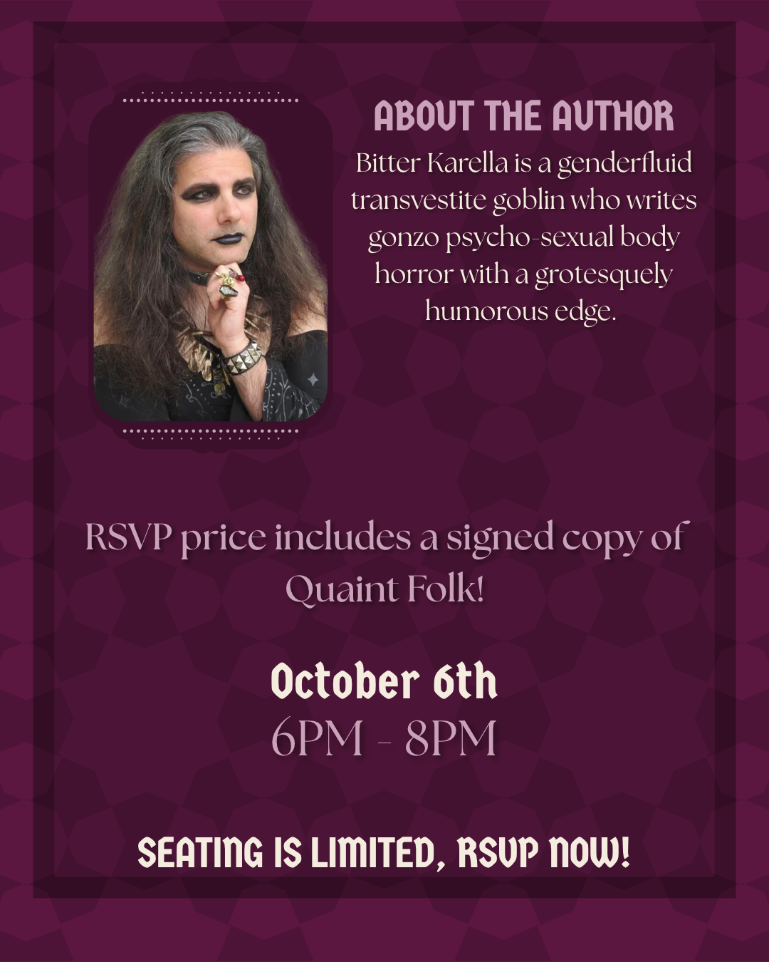 10/6 After Hours Quaint Folk Book Release RSVP