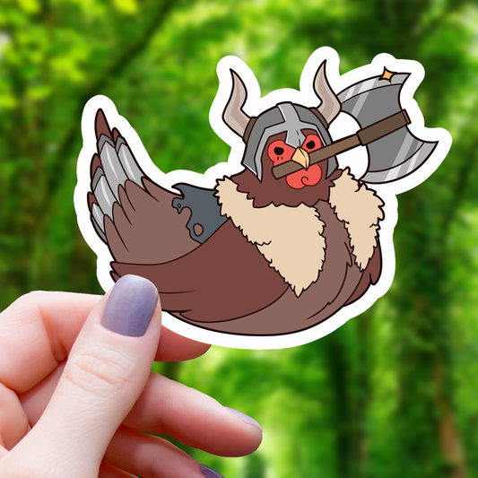 Chicken Barbarian TTRPG Inspired Class Sticker- 3"