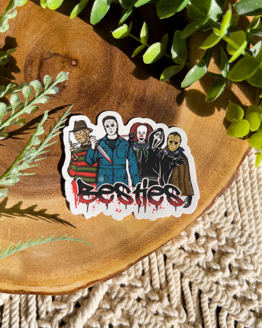 Besties Horror Sticker