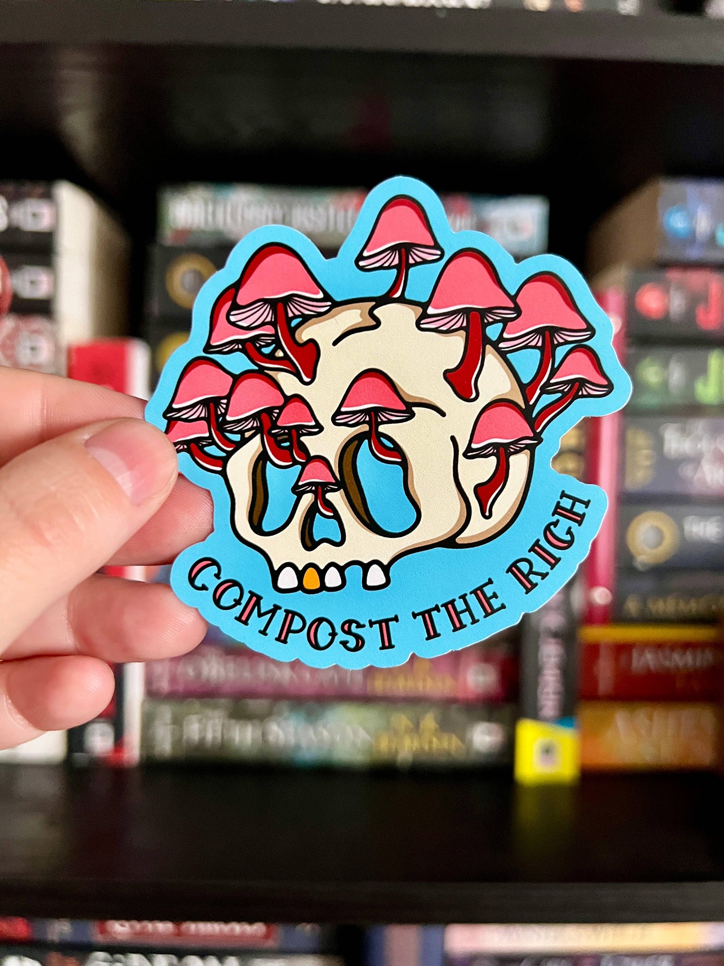 Compost the Rich Skull, Matte Vinyl Sticker