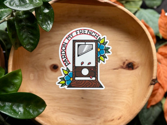Pardon My French, Matte Waterproof Vinyl Sticker