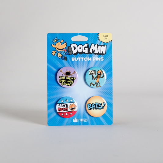 Petey the Cat Button Pin Set | Dog Man
