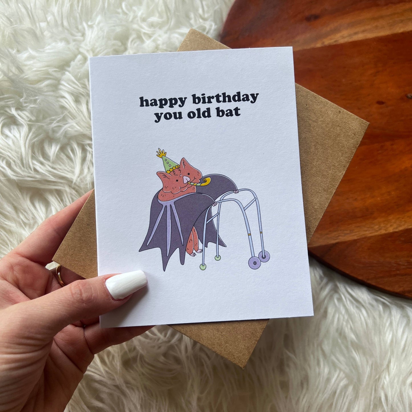 "Happy Birthday You Old Bat" Birthday Card