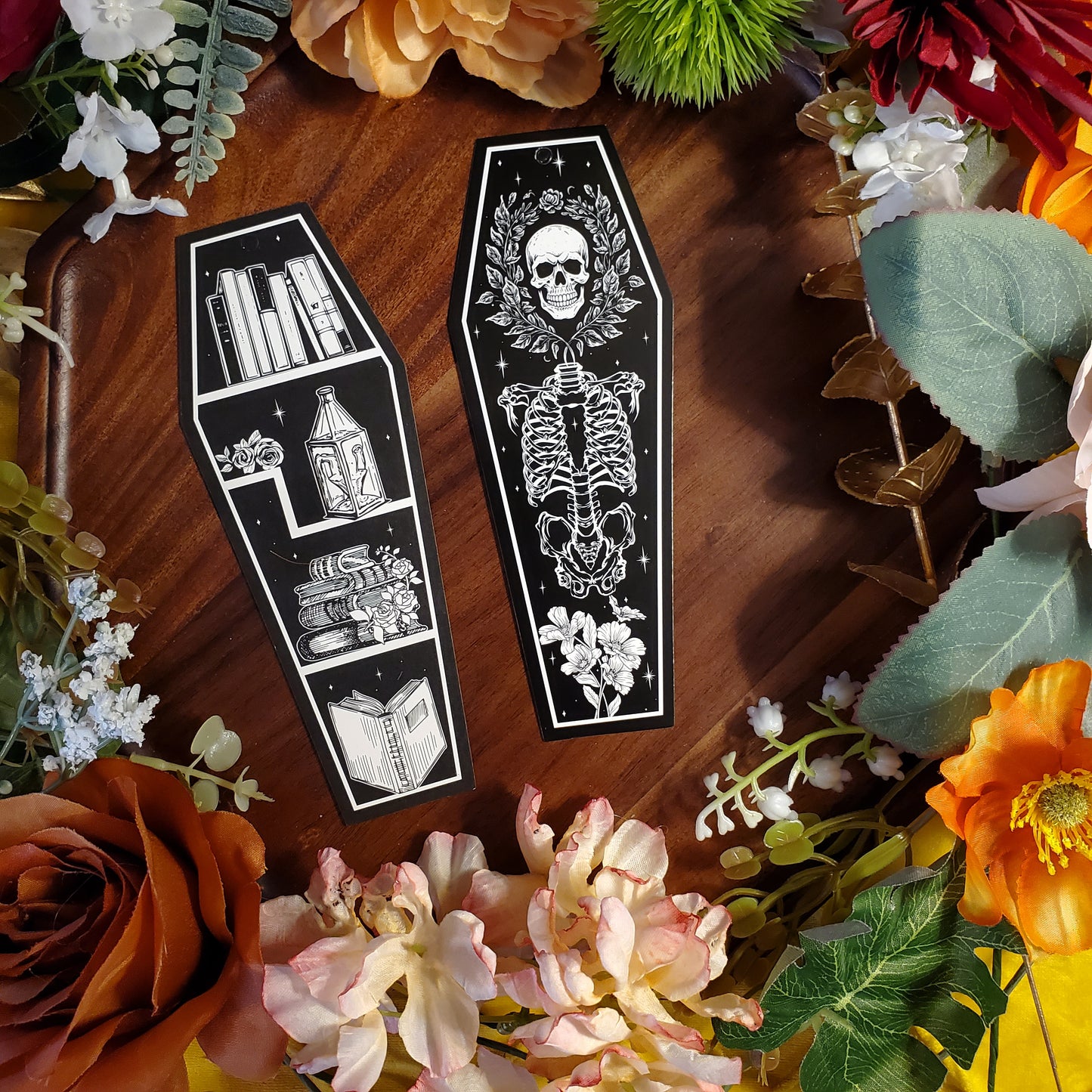 Bookish Skeleton Coffin Bookmark (12 Designs!)